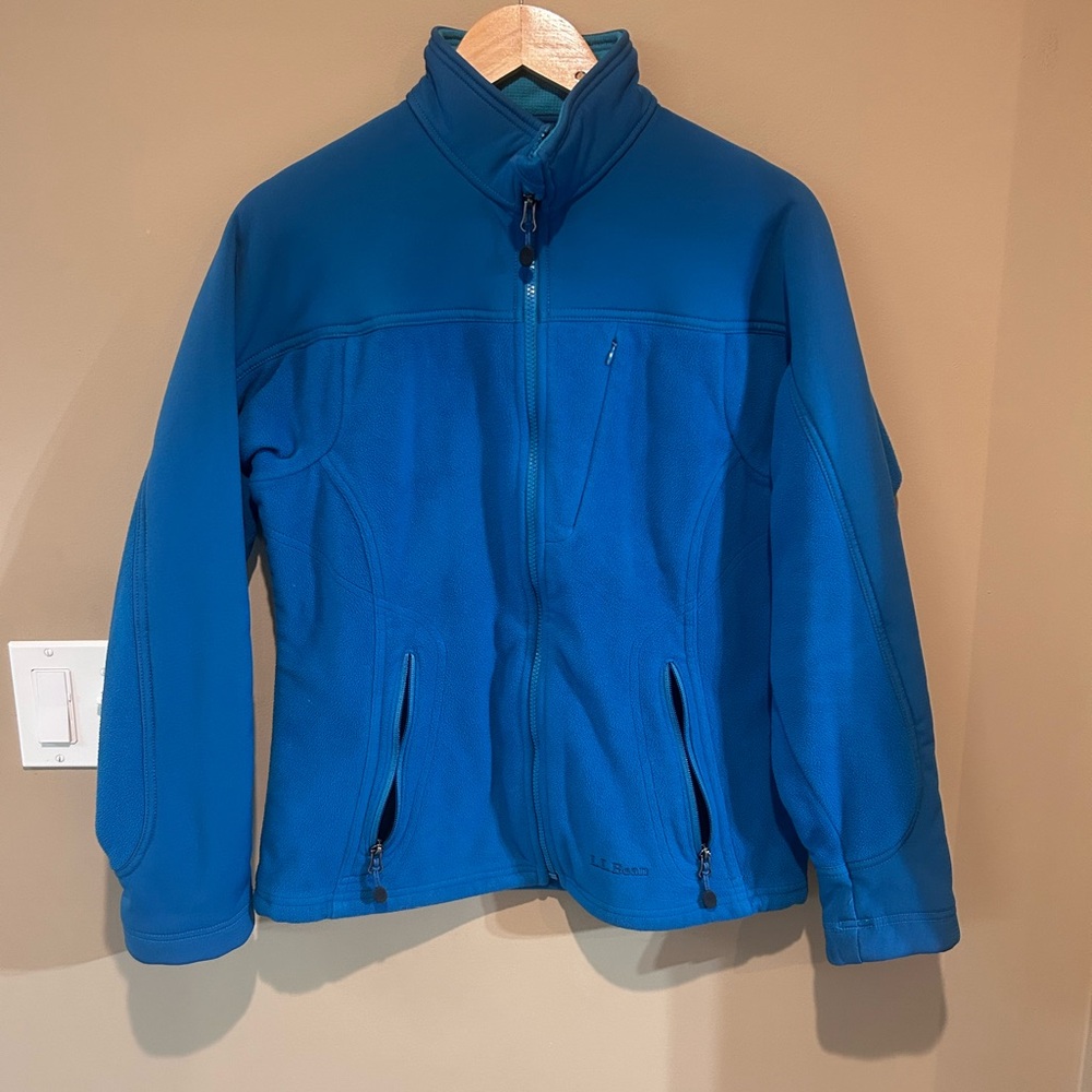 L.L. Bean Vibrant Blue Soft shell Jacket with Fleece